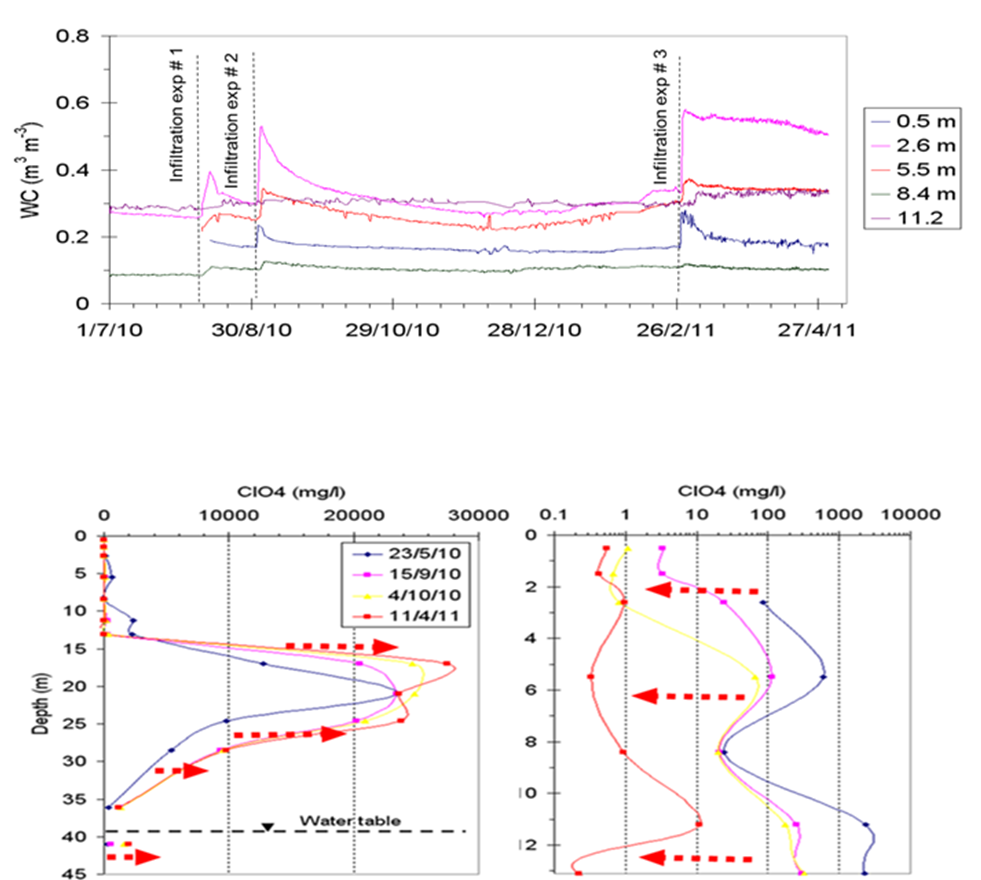 Bioremediation of perchlorate in deep vadose zone